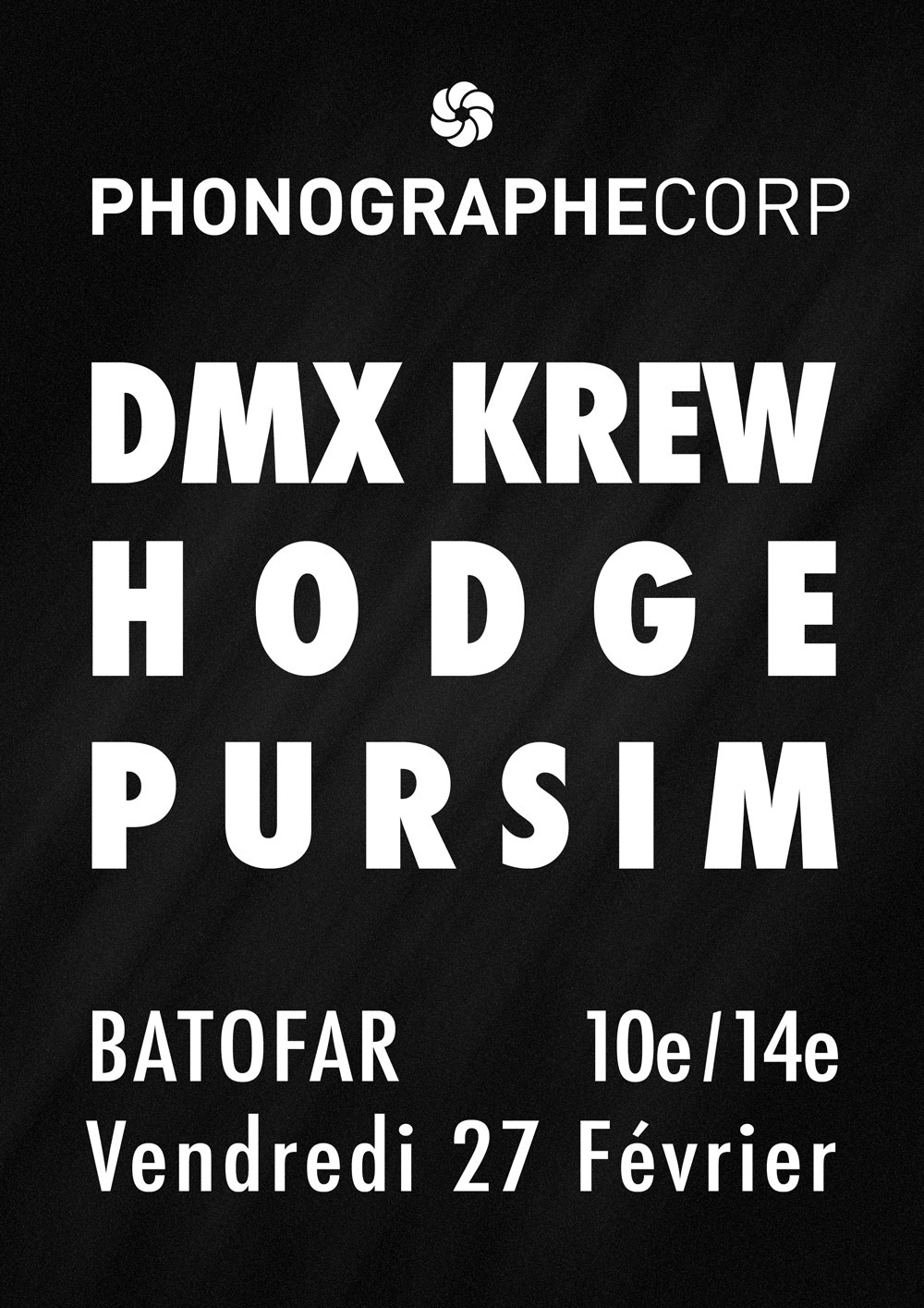 PHONOGRAPHE CORP présente DMX KREW, HODGE & PURSIM